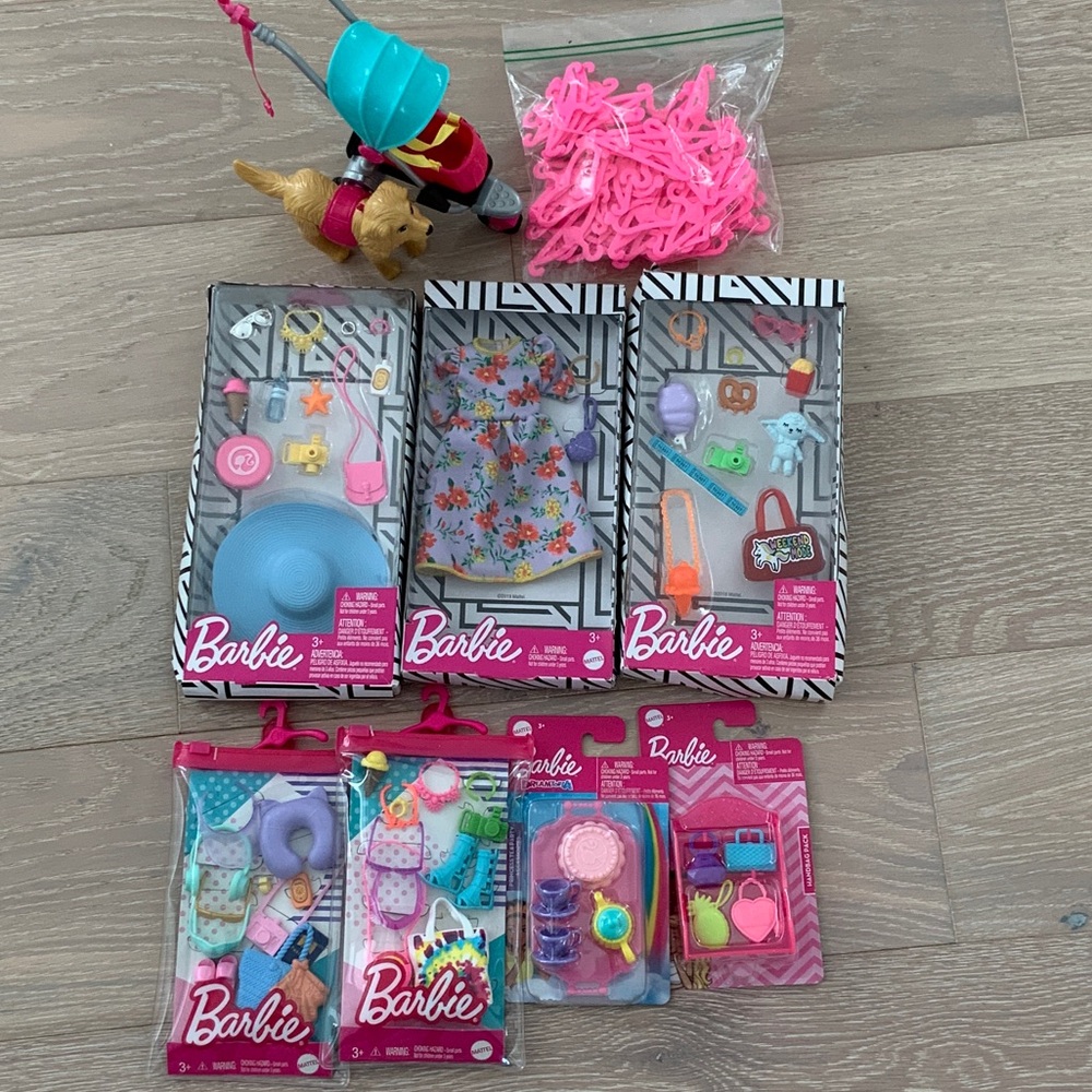 Barbie Fashion and Play Accessory Collection with Pink and Blue Accents